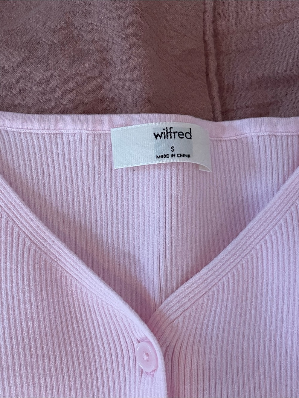 Wilfred Light Pink Ribbed Button-Front Tank - Picture 2 of 4